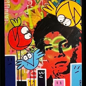 Interprétation d'un portrait de Jean Michel Basquiat par l'artiste Pierre Colmain