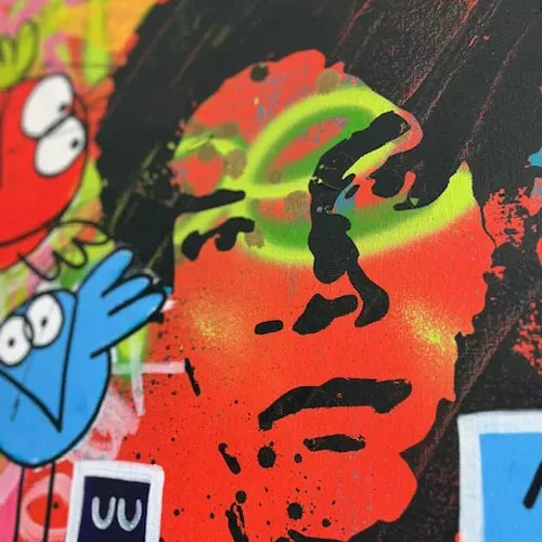 Interprétation d'un portrait de Jean Michel Basquiat par l'artiste Pierre Colmain