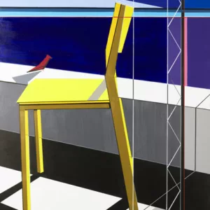 Tableau la Chaise jaune sur la terrasse de Charly Bennici