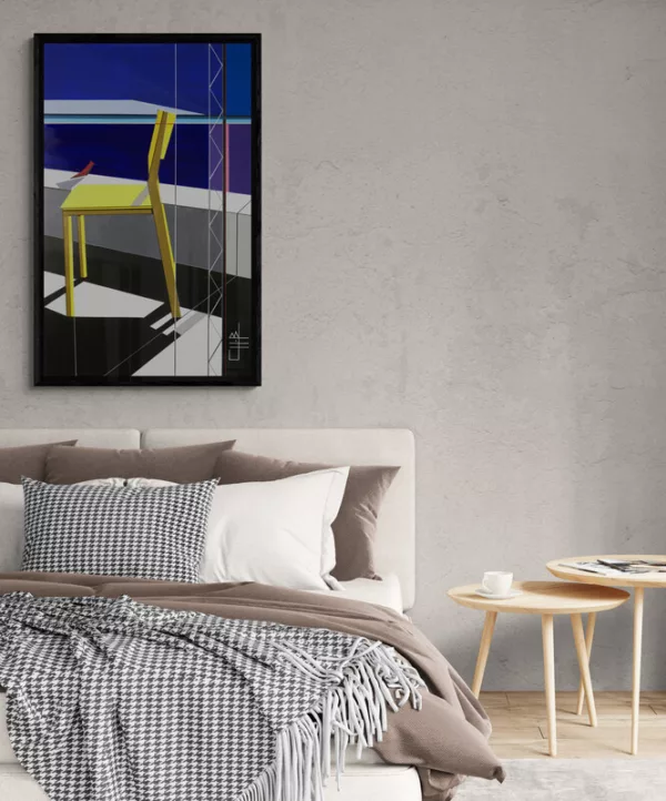Chaise jaune sur la terrasse – Image 2