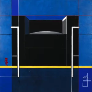 Toile de Charly Bennici, Le Corbusier - LC2