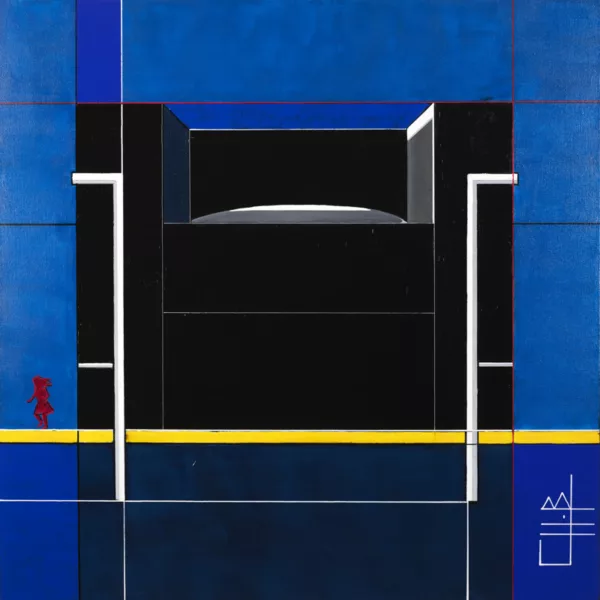 Toile de Charly Bennici, Le Corbusier - LC2